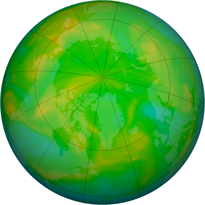 Arctic ozone map for 19 June 2005